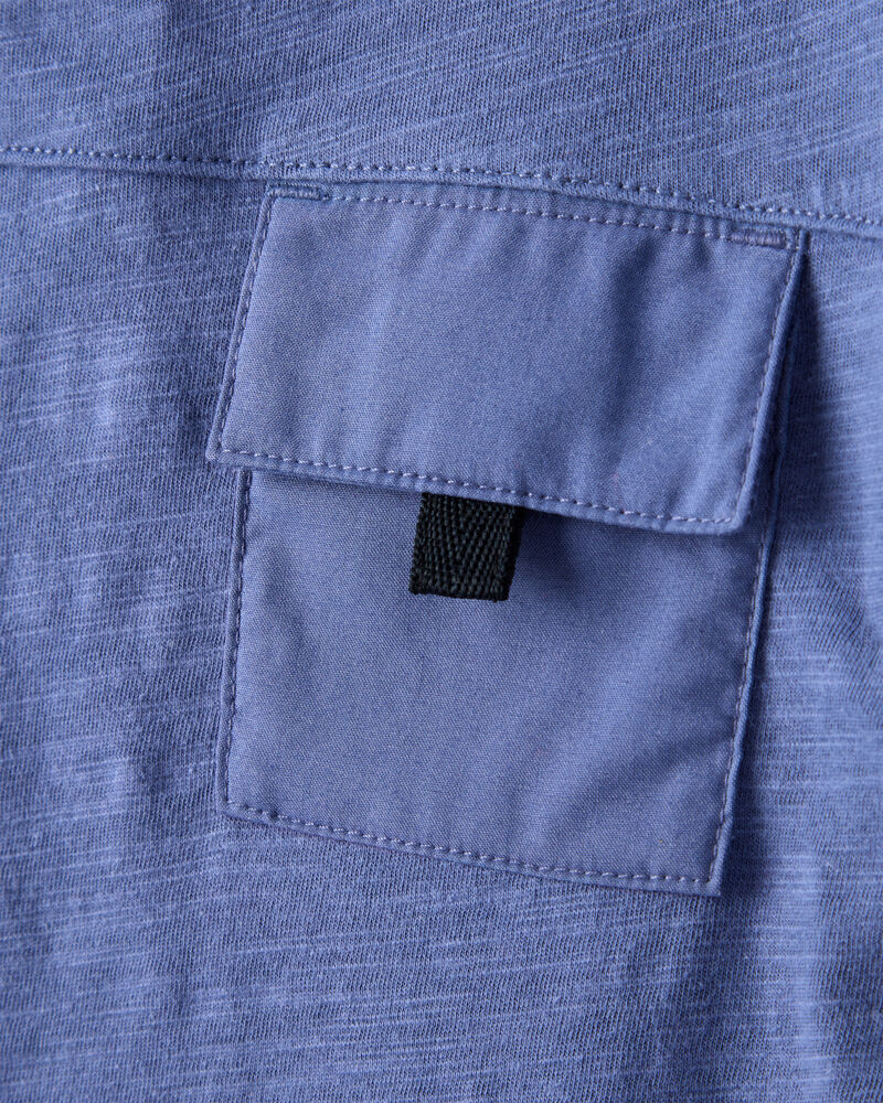 Toddler Boy Short-Sleeve Pocket Tee - Blue, image 2 of 5 slides