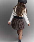 Toddler Girl Polka Dot Mock Neck Long-Sleeve Top - Ivory, image 5 of 6 slides