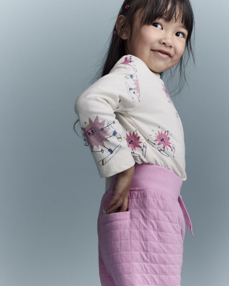 Toddler No-Seam Jogger Pant - Lilac, image 3 of 7 slides