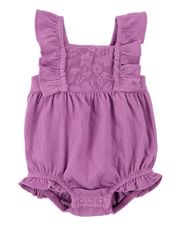 Baby Girl Flutter Lace Bubble, 