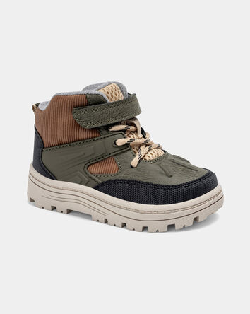 Toddler Boy Ankle Boots - Olive, 