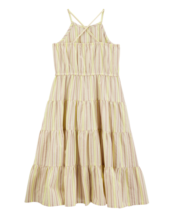 Kid Striped Woven Sleeveless Maxi Dress, 