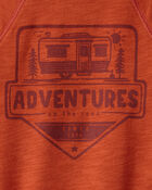 Toddler Boy Adventures French Terry Pullover Sweatshirt - Orange, image 4 of 5 slides