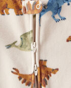 Baby Boy Dinosaur Loose Fit Long-Sleeve Sleep & Play Pajamas - Cream, image 2 of 4 slides