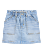 Kid 3-Piece Knit Tank Cardigan & Denim Skirt Set, image 4 of 6 slides