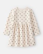 Toddler Girl DayDream Fleece Holly Knit Dress - Cream, image 1 of 4 slides