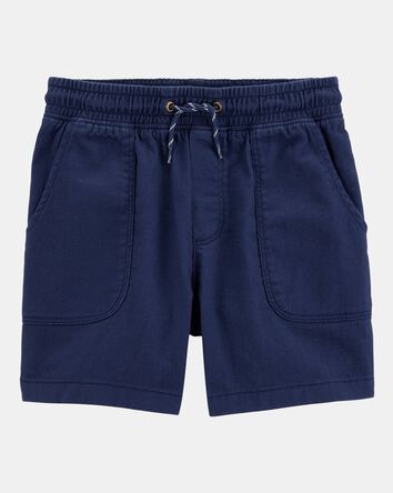 Boys Pull-On Twill Shorts - Navy, 