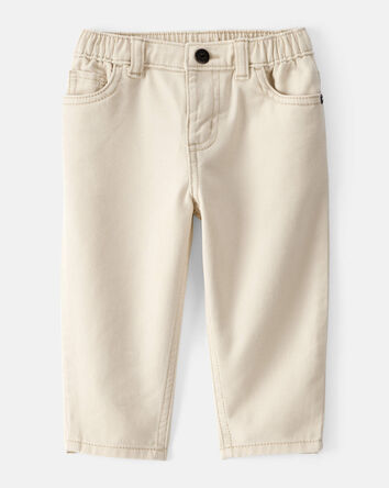 Baby Boy  Tapered Twill Pants - Cream, 