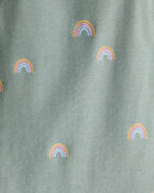 Toddler Organic Cotton Pajamas in Magical Rainbow Print, image 3 of 4 slides