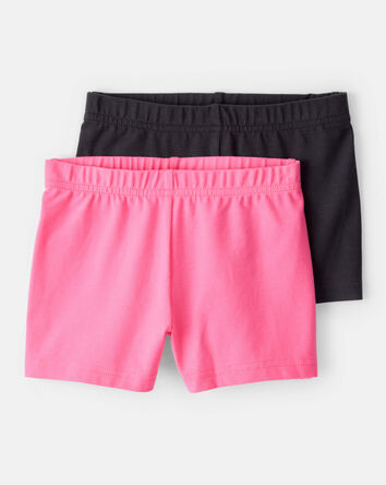 Toddler Girl 2-Pack Tumbling Shorts - Pink/Black, 