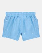 Toddler Heart Drop Print Drawstring Shorts - Blue, image 4 of 7 slides