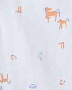 Baby Boy 5-Pack Cowboy Print Cotton Multipack Bodysuits - Blue/White/Orange/Green, image 6 of 7 slides