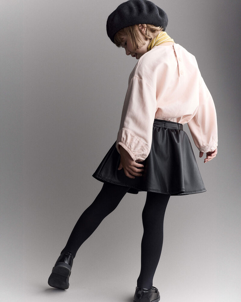 Toddler Girl Blouson Cuffed Long-Sleeve Top - Blush, image 3 of 6 slides