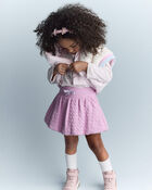 Toddler Girl Colorblock Zip-Up Jacket - Light Pink/Cream, image 4 of 9 slides