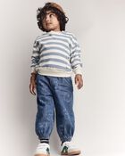 Toddler Squish Jump Rope Jogger in Denim - Blue, image 3 of 7 slides