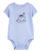 Baby "Uncle Rocks" Short-Sleeve Bodysuit - Blue, image 1 of 3 slides