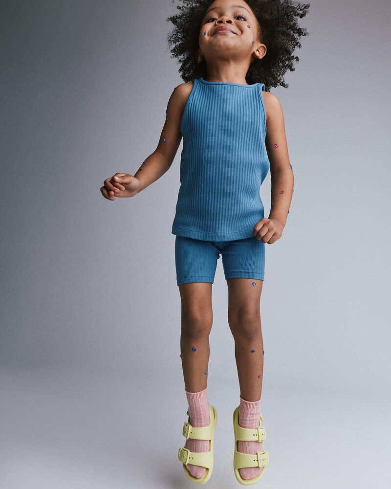 Toddler Girl Brooklyn Bike Shorts - Blue, image 4 of 6 slides