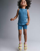 Toddler Girl Brooklyn Bike Shorts - Blue, image 4 of 6 slides