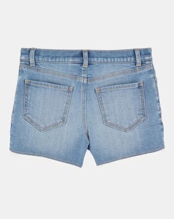 Kid Eyelet Hem Iconic Denim Short - Brit Wash, 