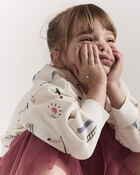 Toddler Dolman-Sleeve Sweatshirt in Park Day Print - Cream, image 5 of 7 slides