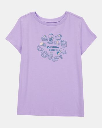 Girls Cosmic Cuties Short-Sleeve Graphic Tee - Purple, 