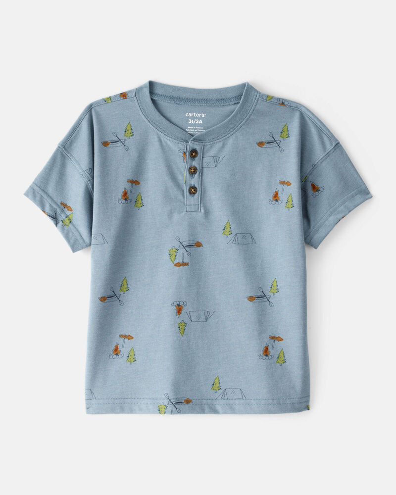 Toddler Boy Camping Short-Sleeve Tee - Blue, image 1 of 3 slides