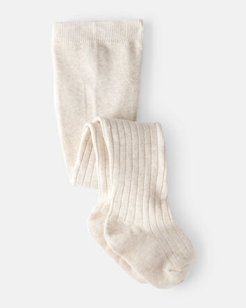 Toddler Girl Rib Tights - White, 