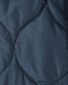 Toddler Boy Long-Sleeve Midweight Quilted Bomber Jacket - Navy, image 3 of 3 slides