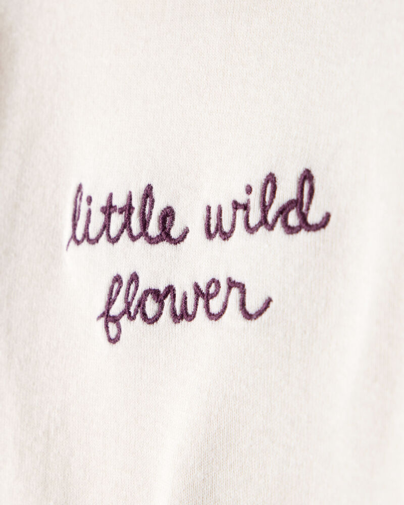 Baby Girl 3-Piece Floral Long-Sleeve Bodysuit & Pant Set - Purple/White, image 2 of 6 slides