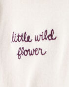 Baby Girl 3-Piece Floral Long-Sleeve Bodysuit & Pant Set - Purple/White, image 2 of 6 slides