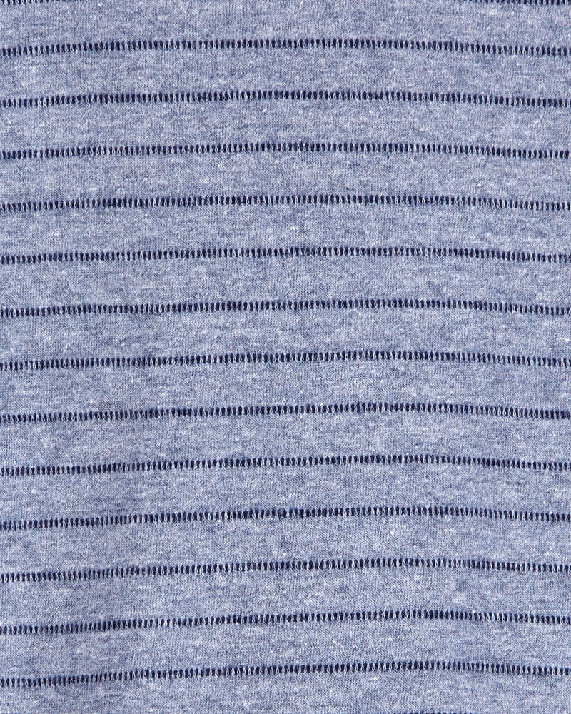 Baby Striped Short-Sleeve Bodysuit - Navy, image 2 of 3 slides