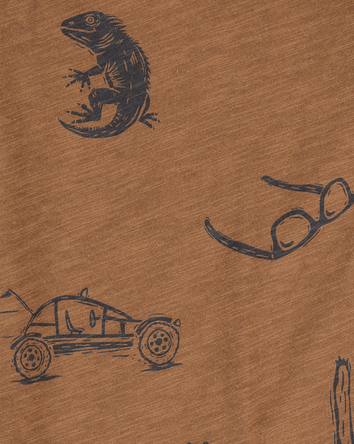 Baby 2-Piece Desert Print Henley Tee - Brown, 