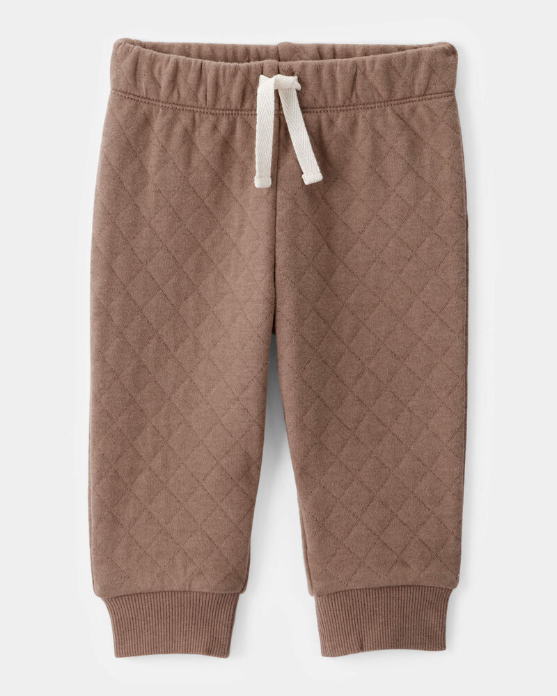 Baby Boy 2-Piece Woodland Print Long-Sleeve Bodysuit & Quilted Pant Set - Ivory/Brown, image 2 of 5 slides