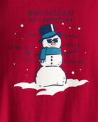 Toddler Boy Snowman Long-Sleeve Graphic Tee - Red, image 2 of 3 slides