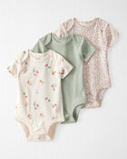 Baby 3-Pack Organic Cotton Rib Bodysuits, image 1 of 6 slides
