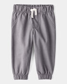 Baby Boy 2-Piece Striped Polo Bodysuit & Pull-On Pant Set, image 2 of 5 slides