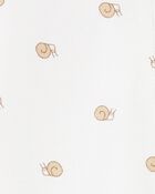 Baby Snail Print Zip-Up PurelySoft Sleep & Play Pajamas, image 3 of 5 slides