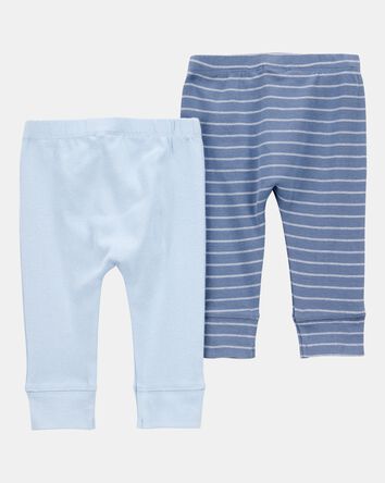 Baby Boy 2-Pack Pull-On Pants - Blue, 