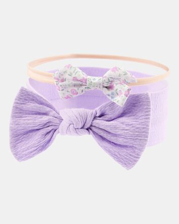 Baby Girl 2-Pack Headwraps - Purple, 