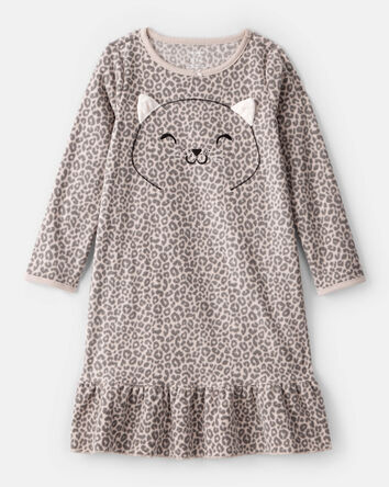 Toddler Girl Cheetah Print Nightgown , 