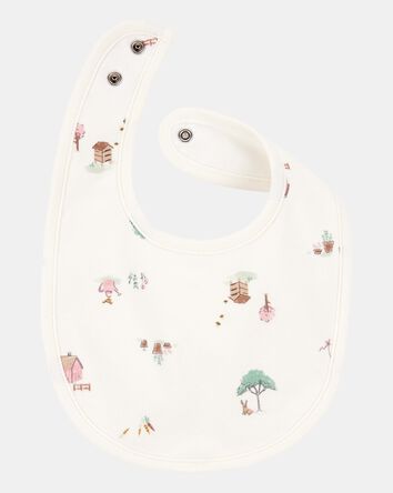 Baby 3-Pack Floral Bibs - Pink/Ivory, 