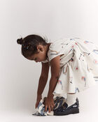Toddler Girl Avenue Twirl&trade; Dress in Park Day Print - Cream, image 5 of 8 slides