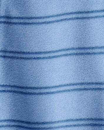 Baby Boy 1-Piece Striped Fleece Footie Pajamas - Blue, 