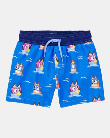 Toddler Boy Bluey&trade; Swim Trunks- Blue, 