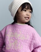 Toddler Girl Apr&egrave;s Ski' Dolman-Sleeve Sweatshirt - Lilac, image 4 of 6 slides