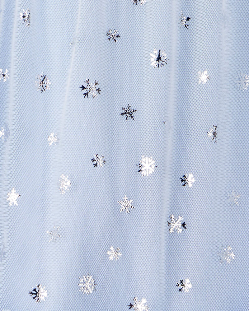 Toddler Girl Snowflake Princess Tulle Dress - Blue, image 4 of 6 slides