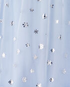 Toddler Girl Snowflake Princess Tulle Dress - Blue, image 4 of 6 slides