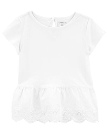 Toddler Eyelet Ruffle Tee, 