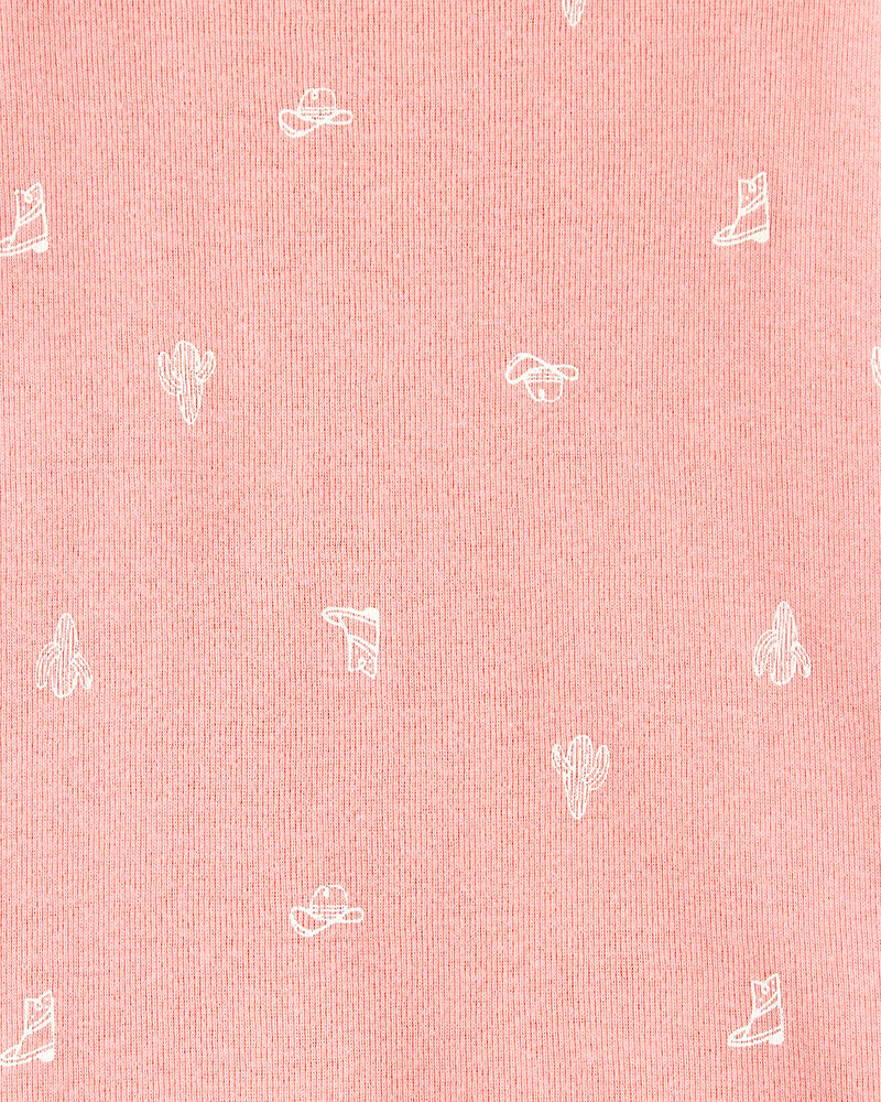 Baby Girl 5-Pack Cowgirl Print Cotton Multipack Bodysuits - White/Blue/Pink, image 3 of 7 slides