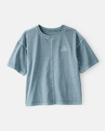 Boys Roam Cotton Short-Sleeve Tee - Blue, 